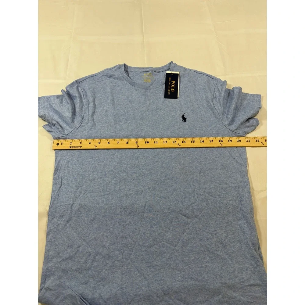 Polo Ralph Lauren Mens Heather Blue Crewneck Pony Logo T-Shirt NWT Medium